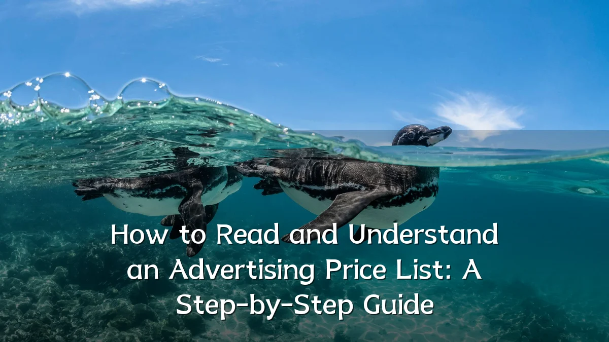 How to Read and Understand an Advertising Price List: A Step-by-Step Guide