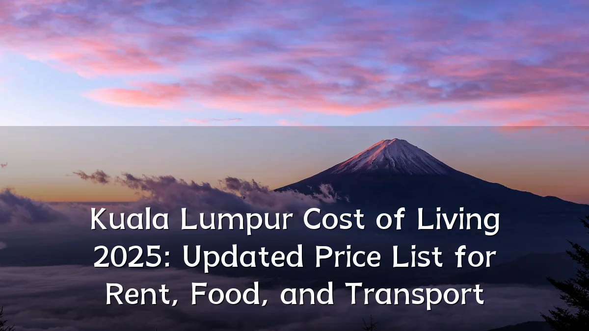Kuala Lumpur Cost of Living 2025: Updated Price List for Rent, Food, and Transport