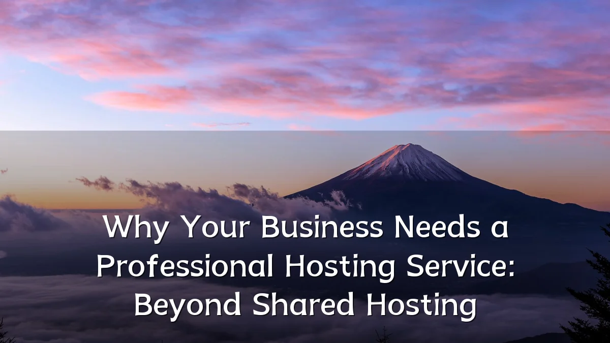 Why Your Business Needs a Professional Hosting Service: Beyond Shared Hosting
