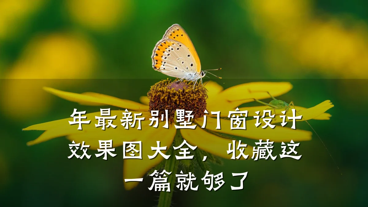 年最新别墅门窗设计效果图大全,收藏这一篇就够了